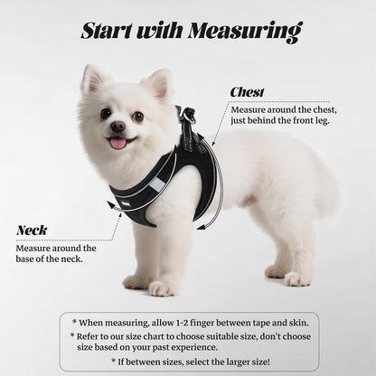 No Pull Dog Puppy Harness and Leash Set Reflective Mesh Vest X-Small