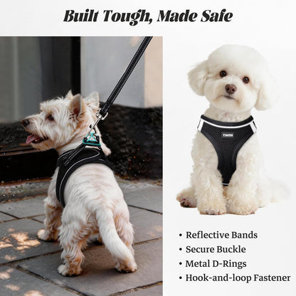 No Pull Dog Puppy Harness and Leash Set Reflective Mesh Vest X-Small