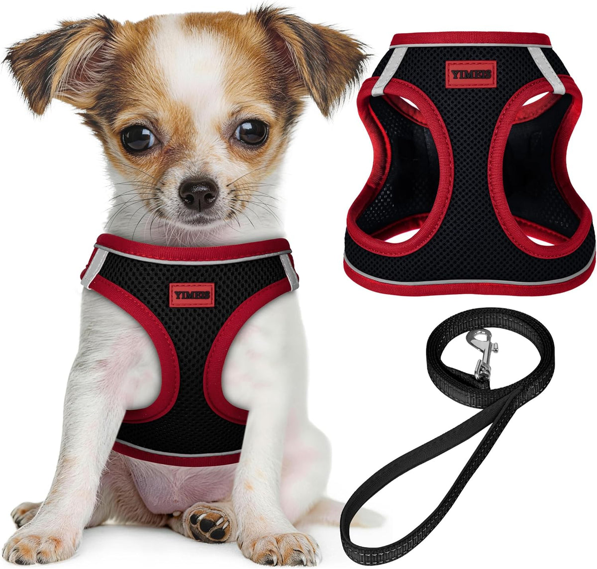 No Pull Dog Puppy Harness and Leash Set Reflective Mesh Vest X-Small