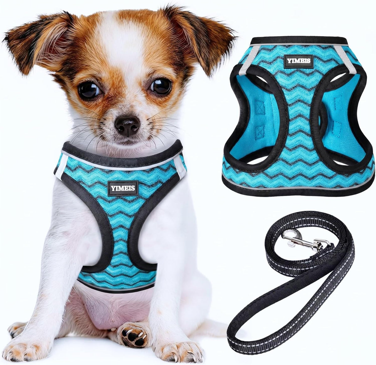 No Pull Dog Puppy Harness and Leash Set Reflective Mesh Vest X-Small
