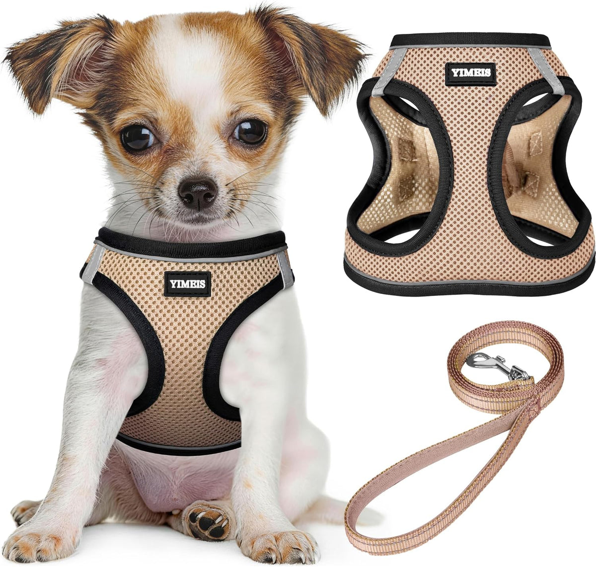No Pull Dog Puppy Harness and Leash Set Reflective Mesh Vest X-Small