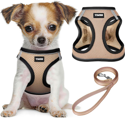 No Pull Dog Puppy Harness and Leash Set Reflective Mesh Vest X-Small