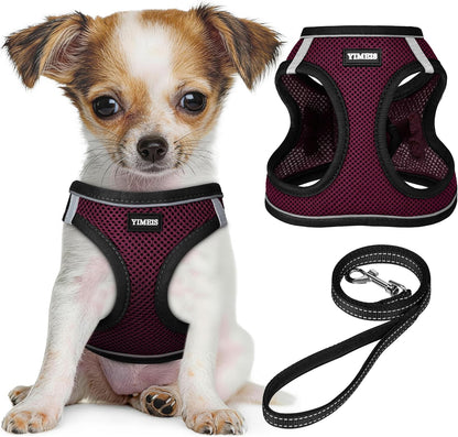 No Pull Dog Puppy Harness and Leash Set Reflective Mesh Vest X-Small