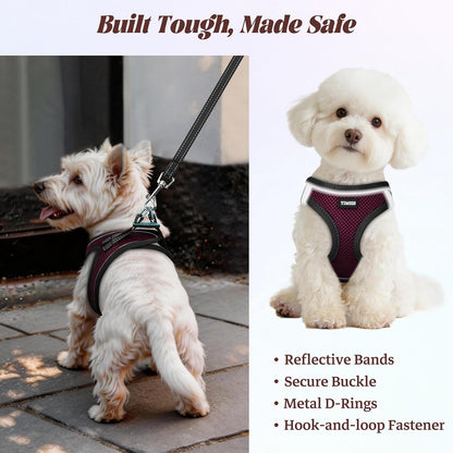 No Pull Dog Puppy Harness and Leash Set Reflective Mesh Vest X-Small