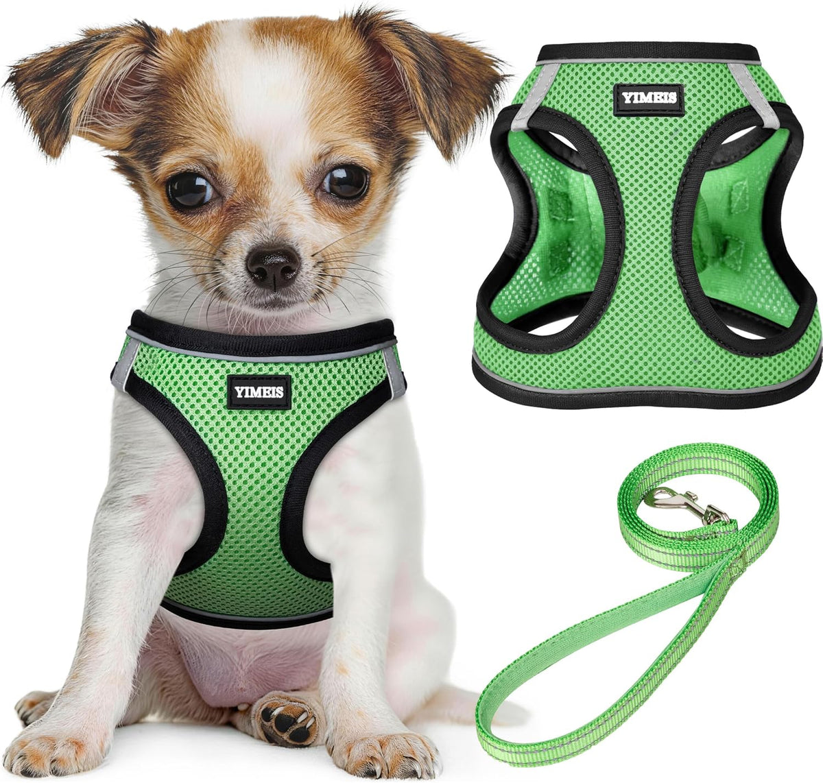 No Pull Dog Puppy Harness and Leash Set Reflective Mesh Vest X-Small
