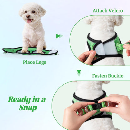 No Pull Dog Puppy Harness and Leash Set Reflective Mesh Vest X-Small