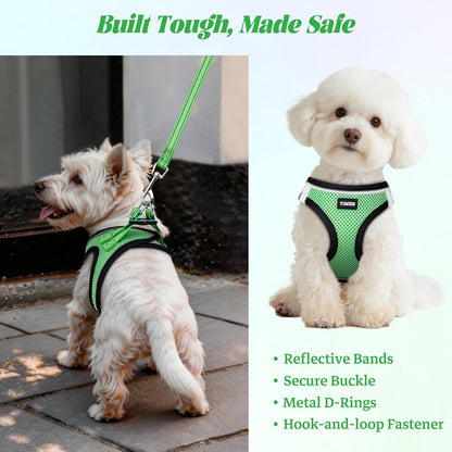 No Pull Dog Puppy Harness and Leash Set Reflective Mesh Vest X-Small