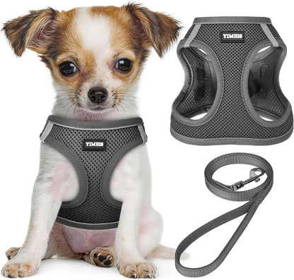 No Pull Dog Puppy Harness and Leash Set Reflective Mesh Vest X-Small