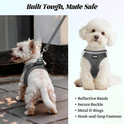 No Pull Dog Puppy Harness and Leash Set Reflective Mesh Vest X-Small