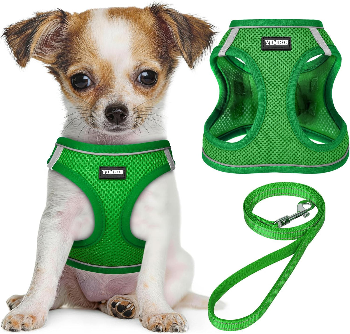 No Pull Dog Puppy Harness and Leash Set Reflective Mesh Vest X-Small