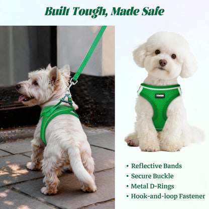 No Pull Dog Puppy Harness and Leash Set Reflective Mesh Vest X-Small