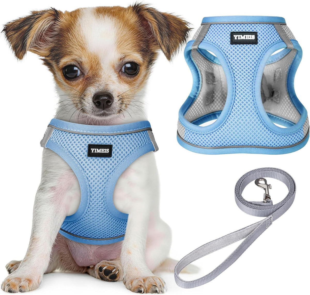 No Pull Dog Puppy Harness and Leash Set Reflective Mesh Vest X-Small