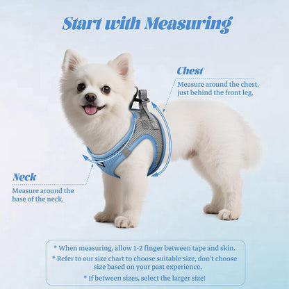 No Pull Dog Puppy Harness and Leash Set Reflective Mesh Vest X-Small