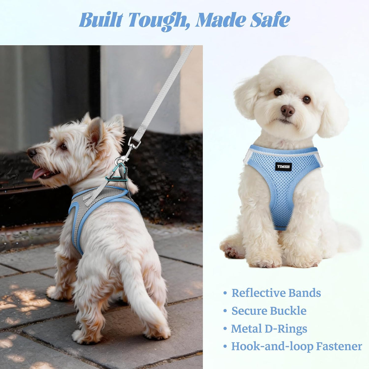 No Pull Dog Puppy Harness and Leash Set Reflective Mesh Vest X-Small