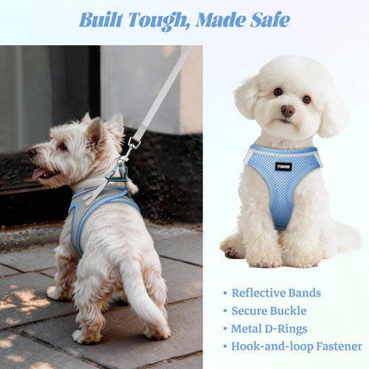 No Pull Dog Puppy Harness and Leash Set Reflective Mesh Vest X-Small