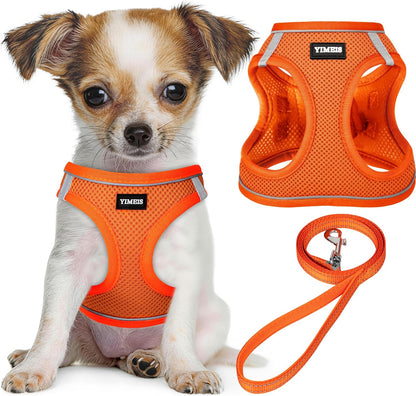No Pull Dog Puppy Harness and Leash Set Reflective Mesh Vest X-Small