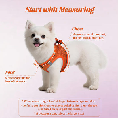 No Pull Dog Puppy Harness and Leash Set Reflective Mesh Vest X-Small