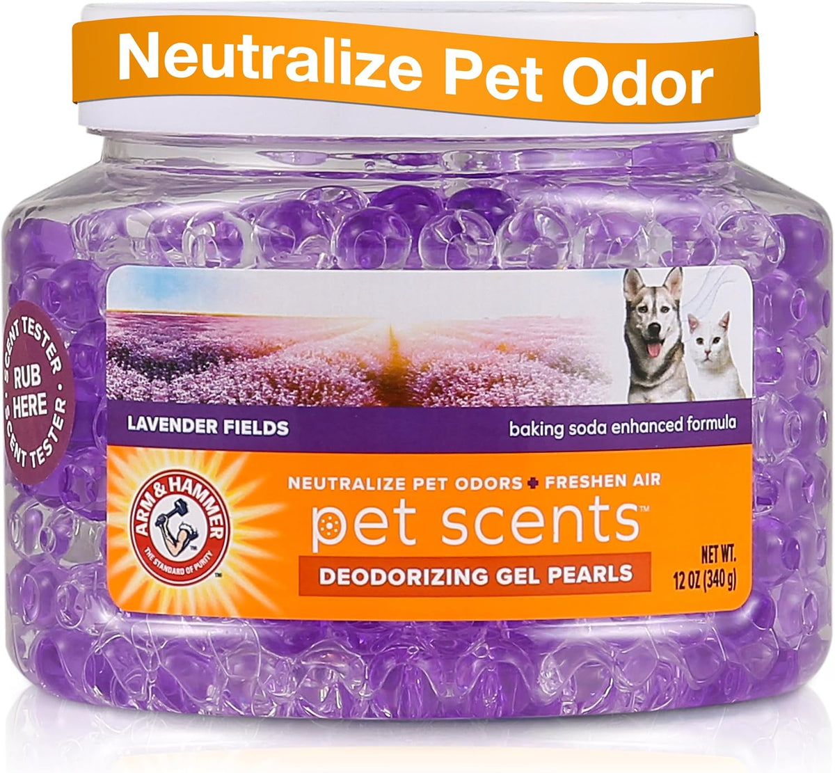 Pet Scents Deodorizing Gel Beads, Lavender Fields, 12 Oz