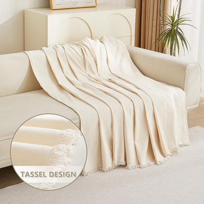Couch Cover for Pets, Beige Couch Covers for 2 Cushion Couch Sofa, Sofa Slipcover Sectional L Shape Chenille Covers for Pets, Throw Couch for Dogs, Kids,71" X118"
