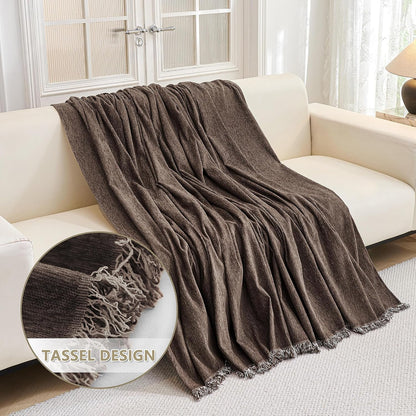 Couch Cover for Pets, Beige Couch Covers for 2 Cushion Couch Sofa, Sofa Slipcover Sectional L Shape Chenille Covers for Pets, Throw Couch for Dogs, Kids,71" X118"