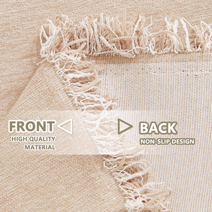 Couch Cover for Pets, Beige Couch Covers for 2 Cushion Couch Sofa, Sofa Slipcover Sectional L Shape Chenille Covers for Pets, Throw Couch for Dogs, Kids,71" X118"