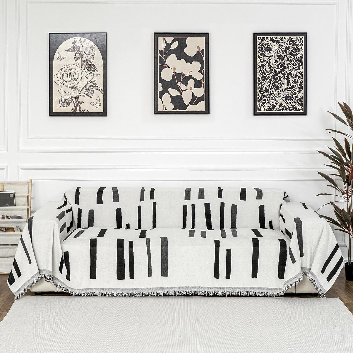 Couch Cover for Pets, Beige Couch Covers for 2 Cushion Couch Sofa, Sofa Slipcover Sectional L Shape Chenille Covers for Pets, Throw Couch for Dogs, Kids,71" X118"