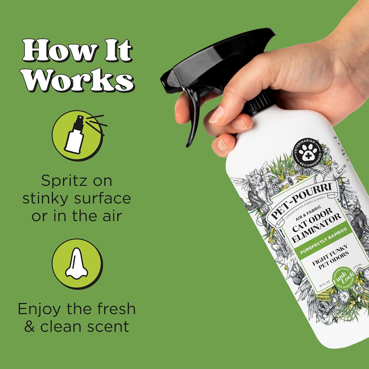 Pet- Smell Ya Litter Cat Litter Deodorizer Spray, Bamboo 10 Ml