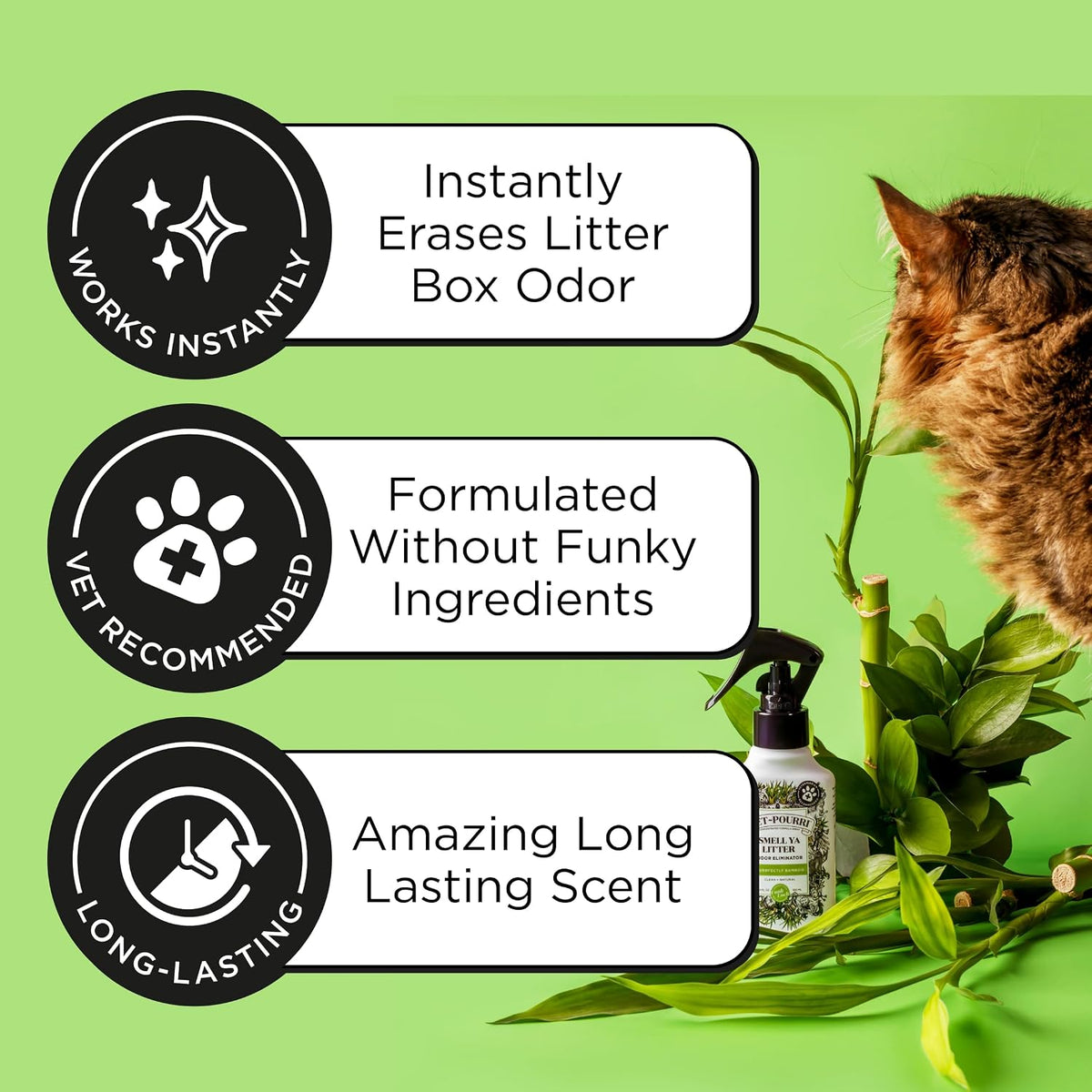 Pet- Smell Ya Litter Cat Litter Deodorizer Spray, Bamboo 10 Ml