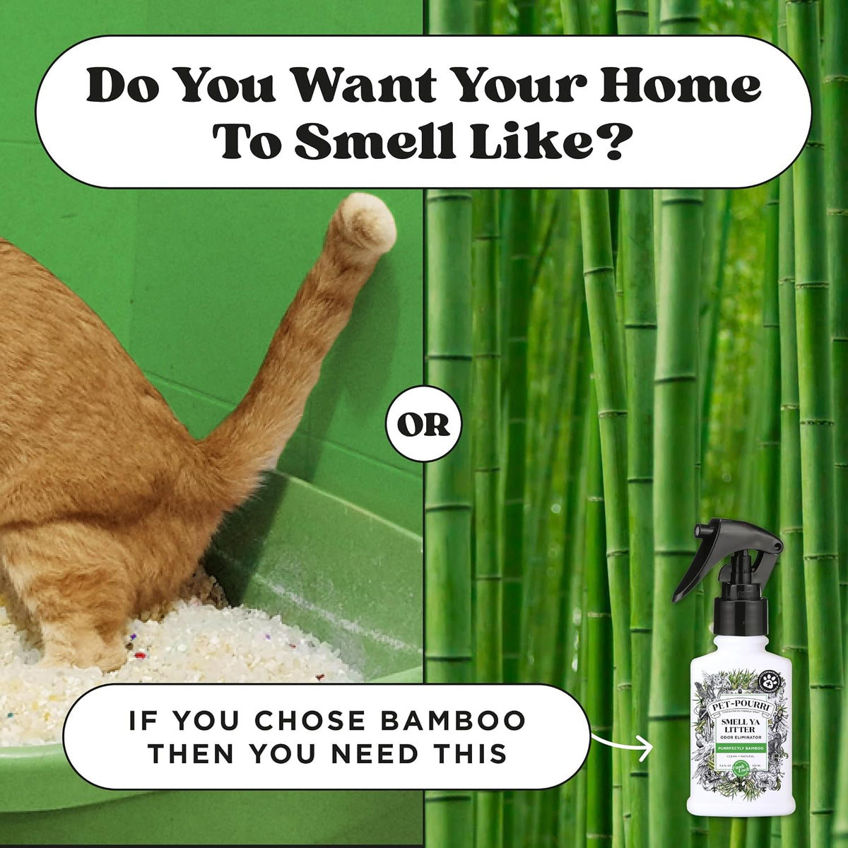 Pet- Smell Ya Litter Cat Litter Deodorizer Spray, Bamboo 10 Ml