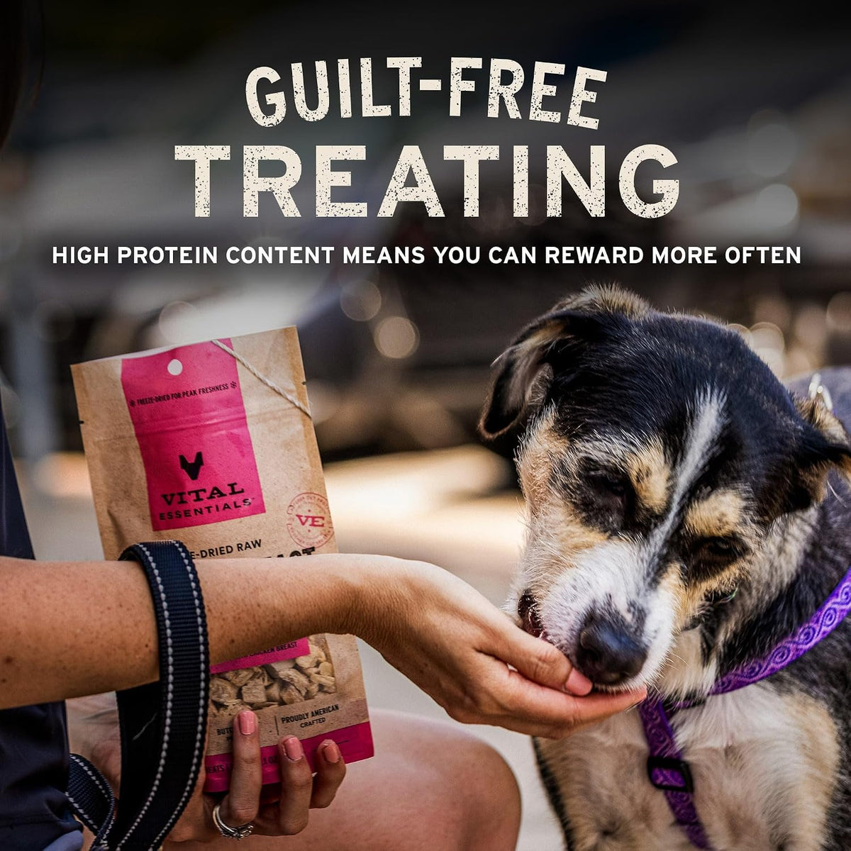 Freeze Dried Dog Treats, Rabbit Bites, 2 oz Bag