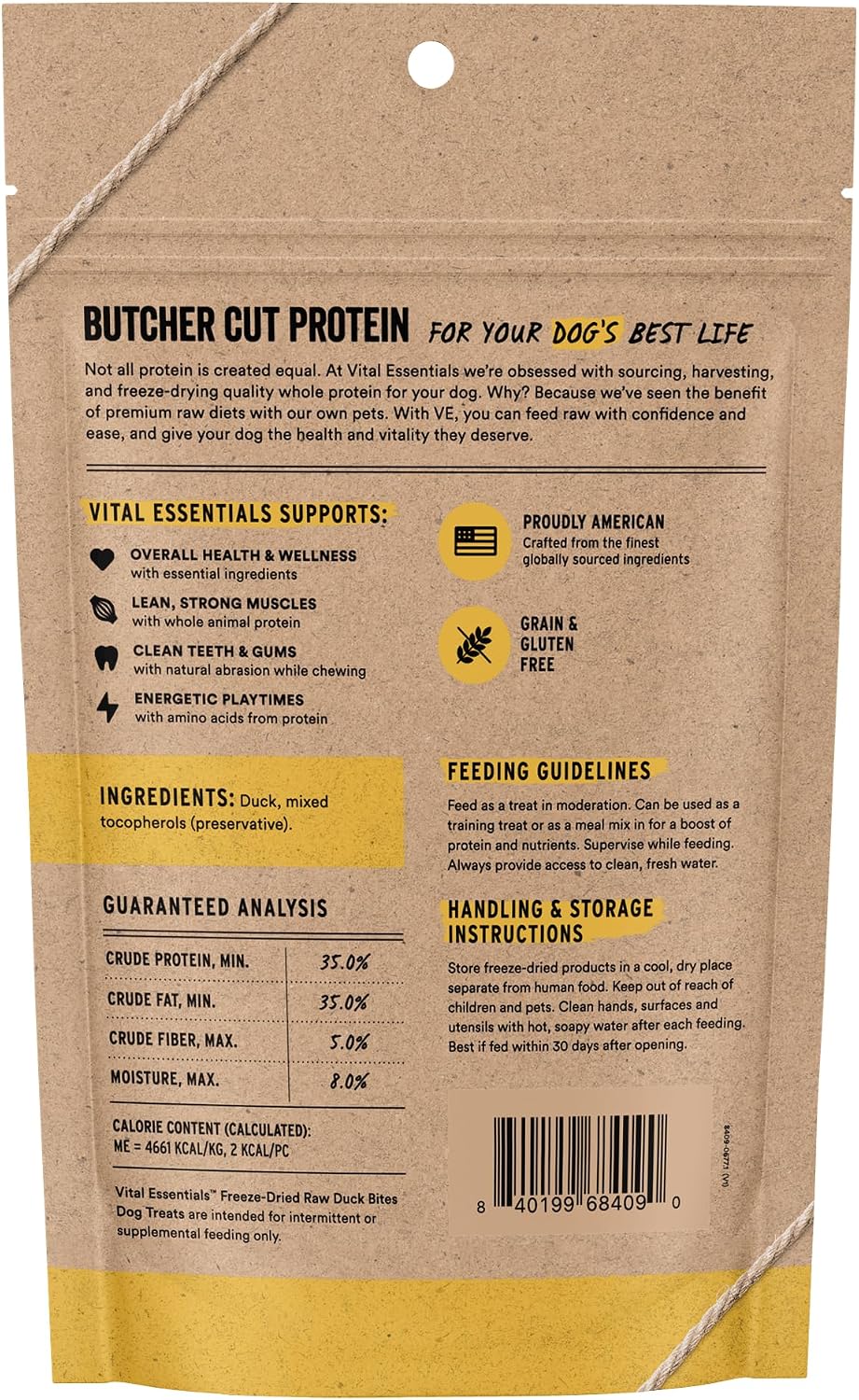 Freeze Dried Dog Treats, Rabbit Bites, 2 oz Bag