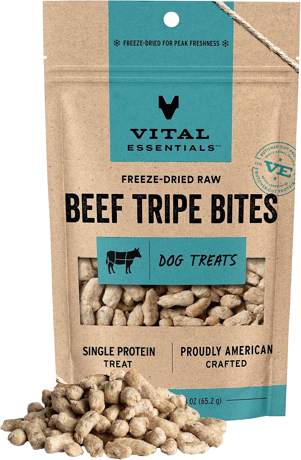 Freeze Dried Dog Treats, Rabbit Bites, 2 oz Bag