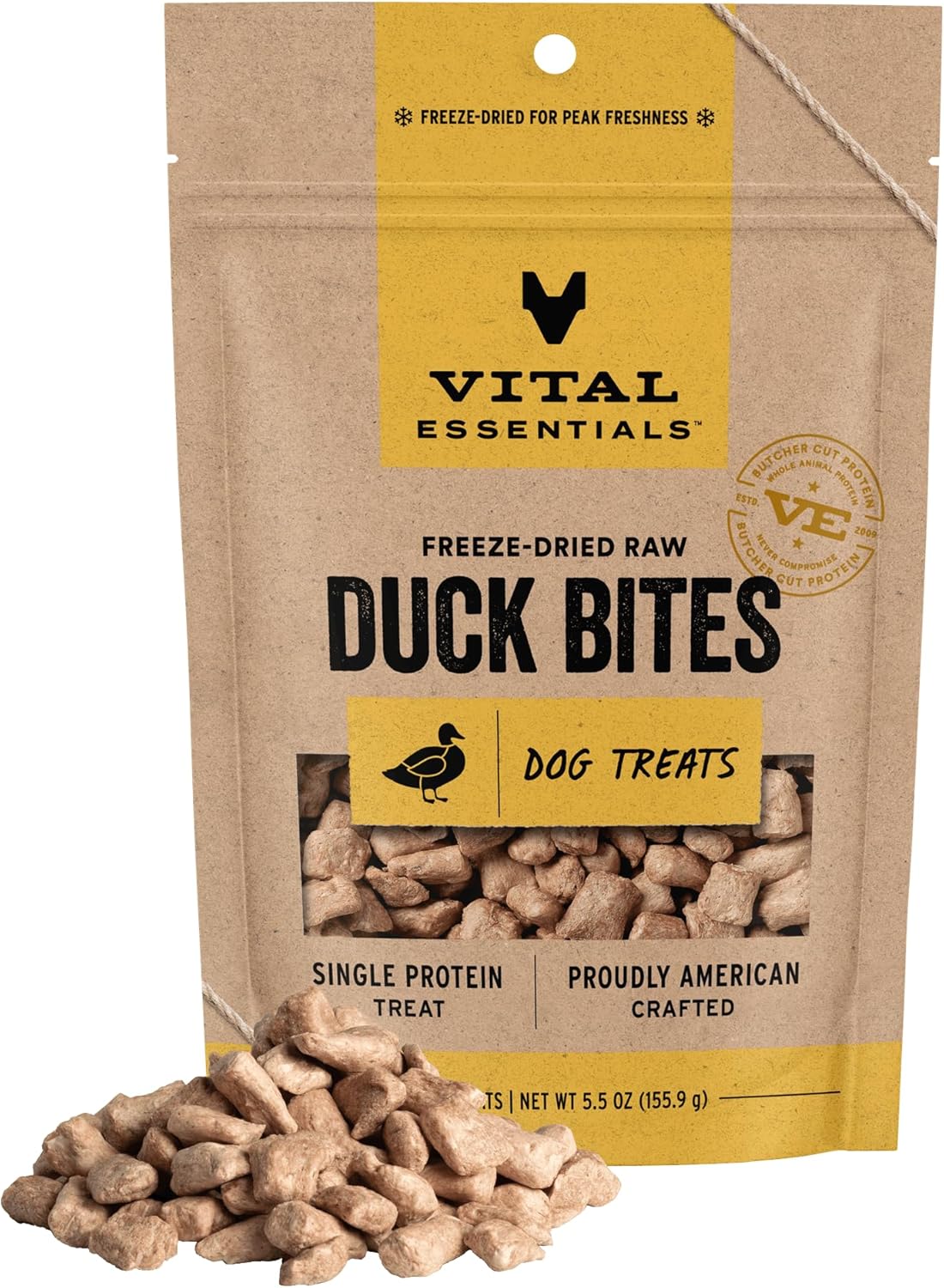 Freeze Dried Dog Treats, Rabbit Bites, 2 oz Bag