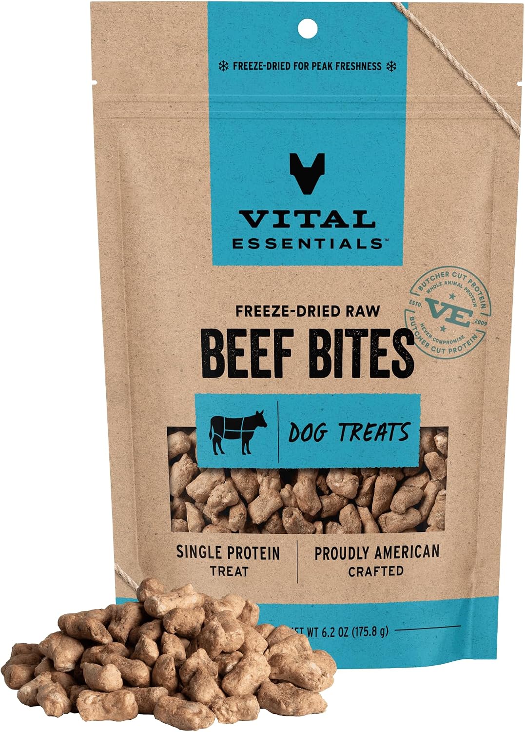 Freeze Dried Dog Treats, Rabbit Bites, 2 oz Bag