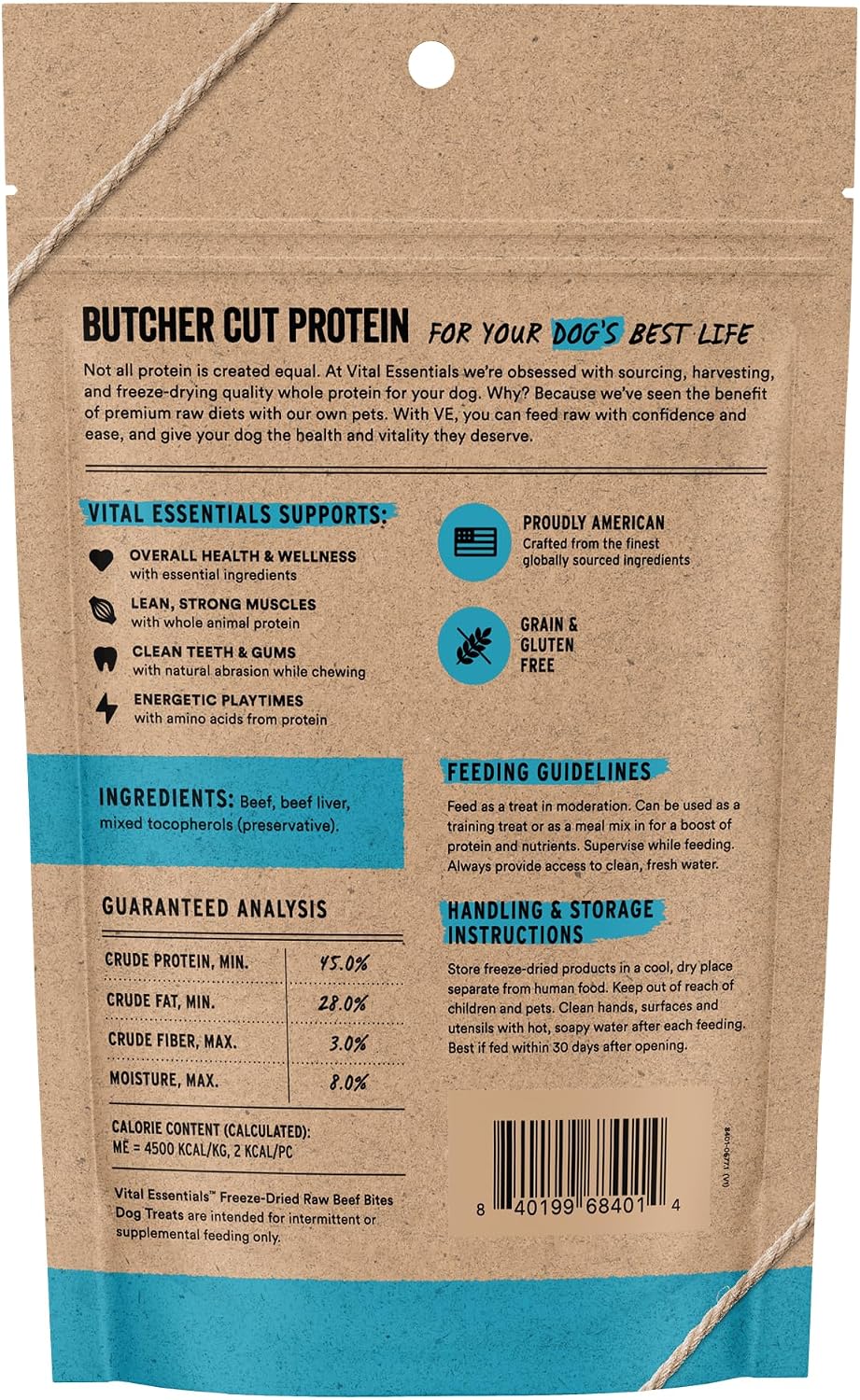 Freeze Dried Dog Treats, Rabbit Bites, 2 oz Bag