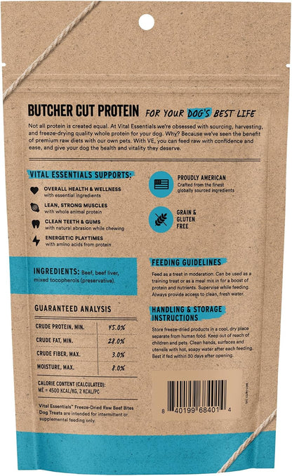 Freeze Dried Dog Treats, Rabbit Bites, 2 oz Bag