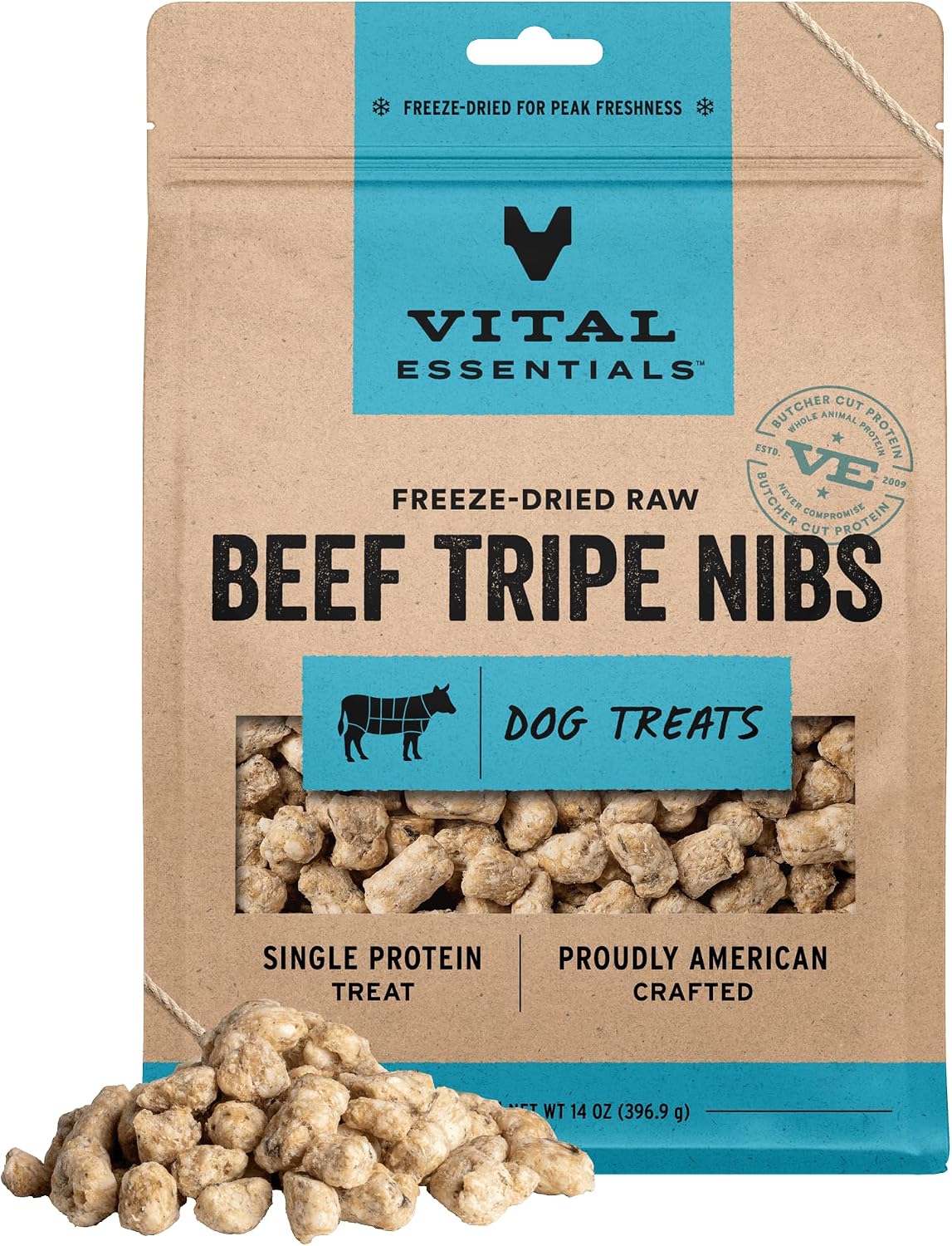 Freeze Dried Dog Treats, Rabbit Bites, 2 oz Bag