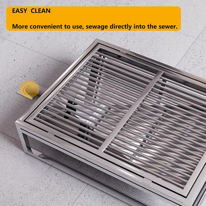 Automatic Flushing Dog Toilet, Stainless Steel Pet Toilet Dog Litter Box, Indoor Washable Dog Potty Tray for Dogs(60X40cm/23.6X15.7in)