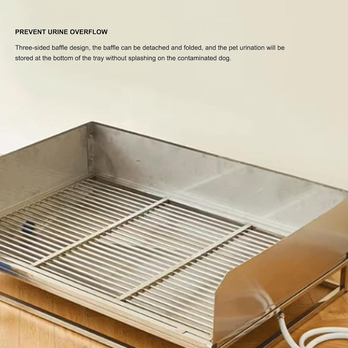 Automatic Flushing Dog Toilet, Stainless Steel Pet Toilet Dog Litter Box, Indoor Washable Dog Potty Tray for Dogs(60X40cm/23.6X15.7in)