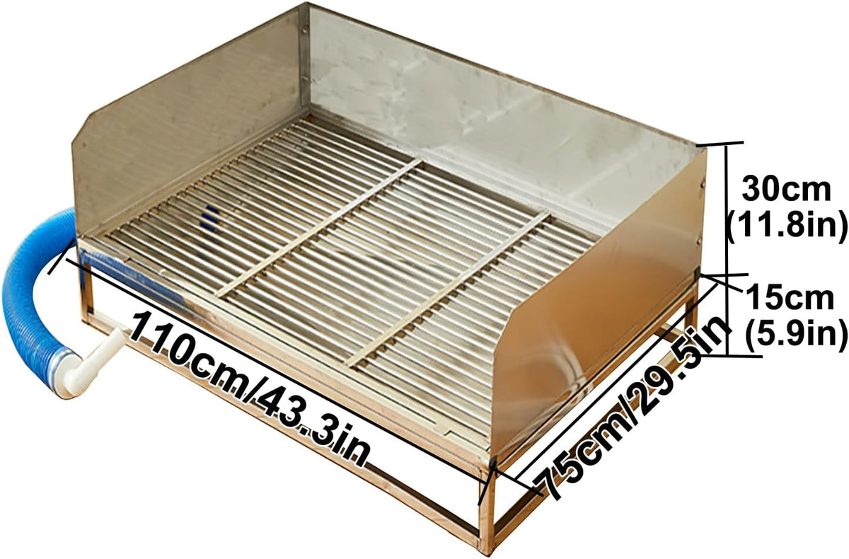 Automatic Flushing Dog Toilet, Stainless Steel Pet Toilet Dog Litter Box, Indoor Washable Dog Potty Tray for Dogs(60X40cm/23.6X15.7in)