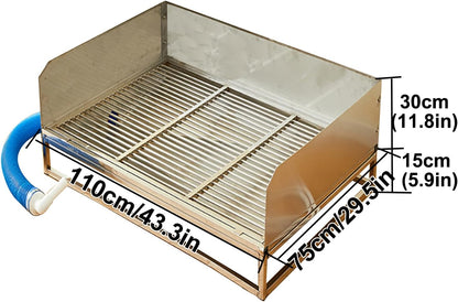Automatic Flushing Dog Toilet, Stainless Steel Pet Toilet Dog Litter Box, Indoor Washable Dog Potty Tray for Dogs(60X40cm/23.6X15.7in)