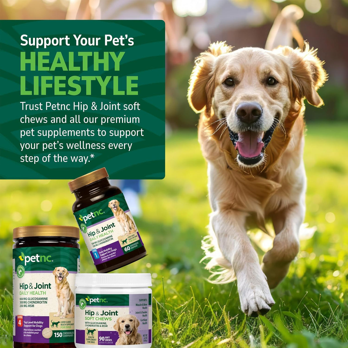 PetNC Natural Care Hip and Joint Soft Chews for Dogs, - 27591