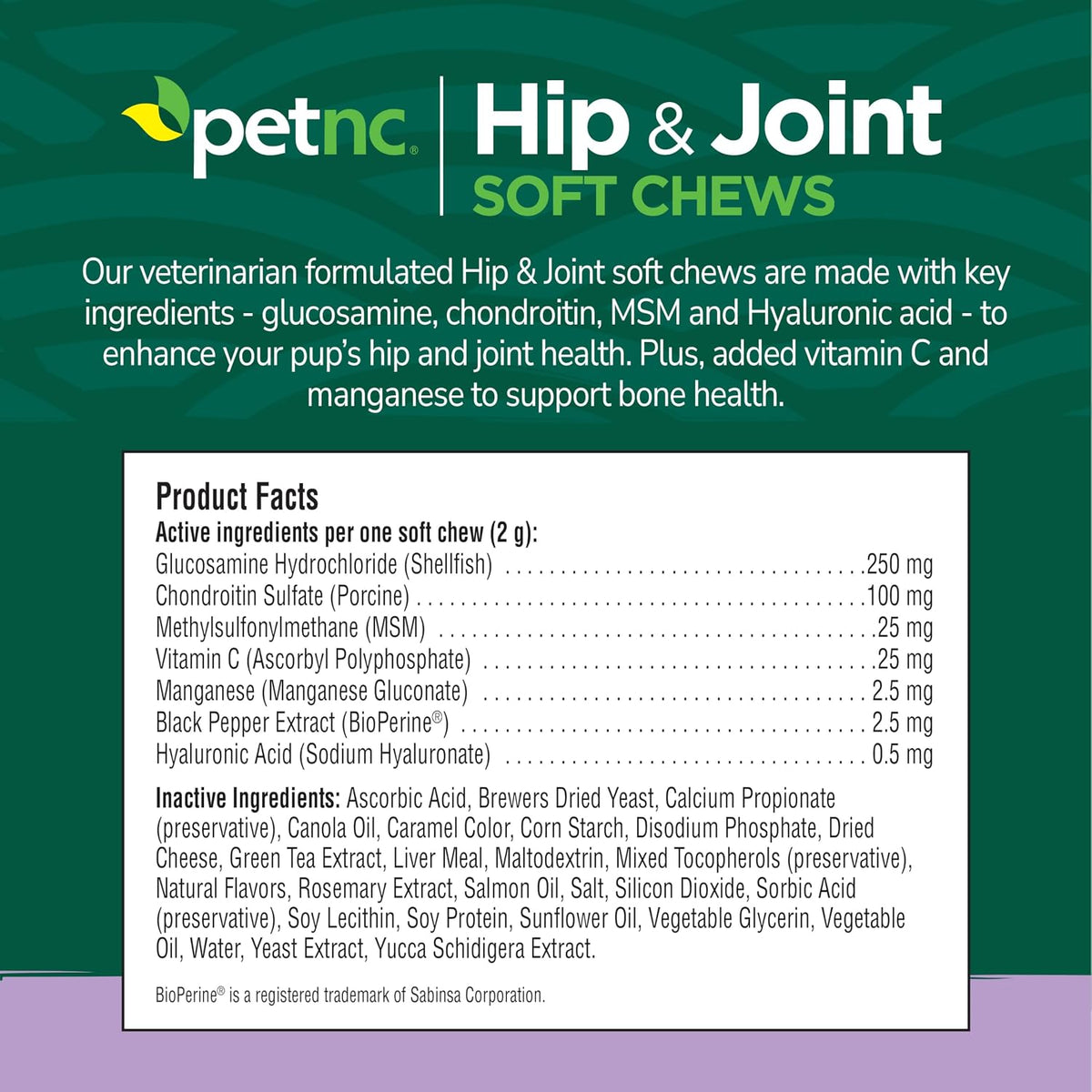 PetNC Natural Care Hip and Joint Soft Chews for Dogs, - 27591