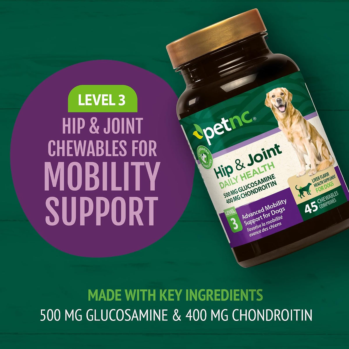 PetNC Natural Care Hip and Joint Soft Chews for Dogs, - 27591