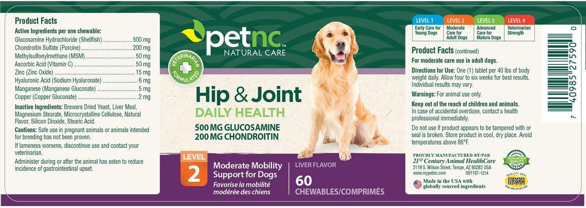 PetNC Natural Care Hip and Joint Soft Chews for Dogs, - 27591