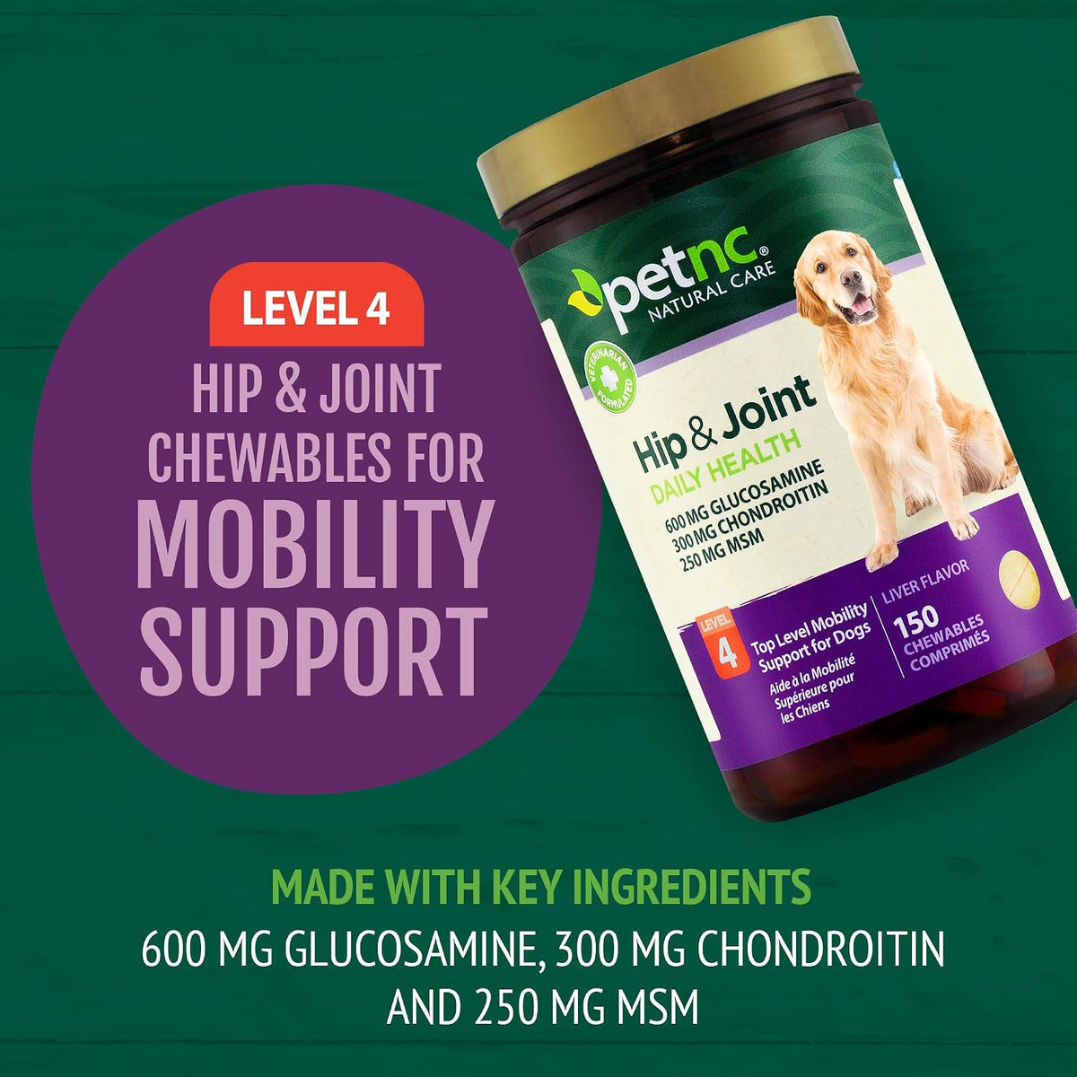 PetNC Natural Care Hip and Joint Soft Chews for Dogs, - 27591