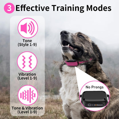 No Shock Dog Training Collar with Remote 3300ft Range