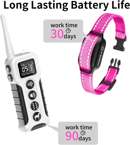 No Shock Dog Training Collar with Remote 3300ft Range