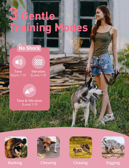 No Shock Dog Training Collar with Remote 3300ft Range