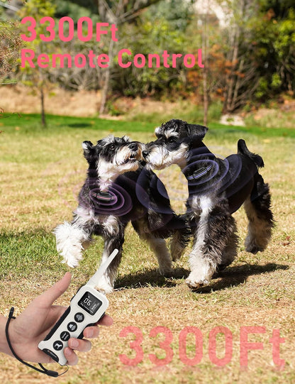 No Shock Dog Training Collar with Remote 3300ft Range